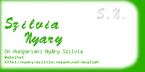 szilvia nyary business card